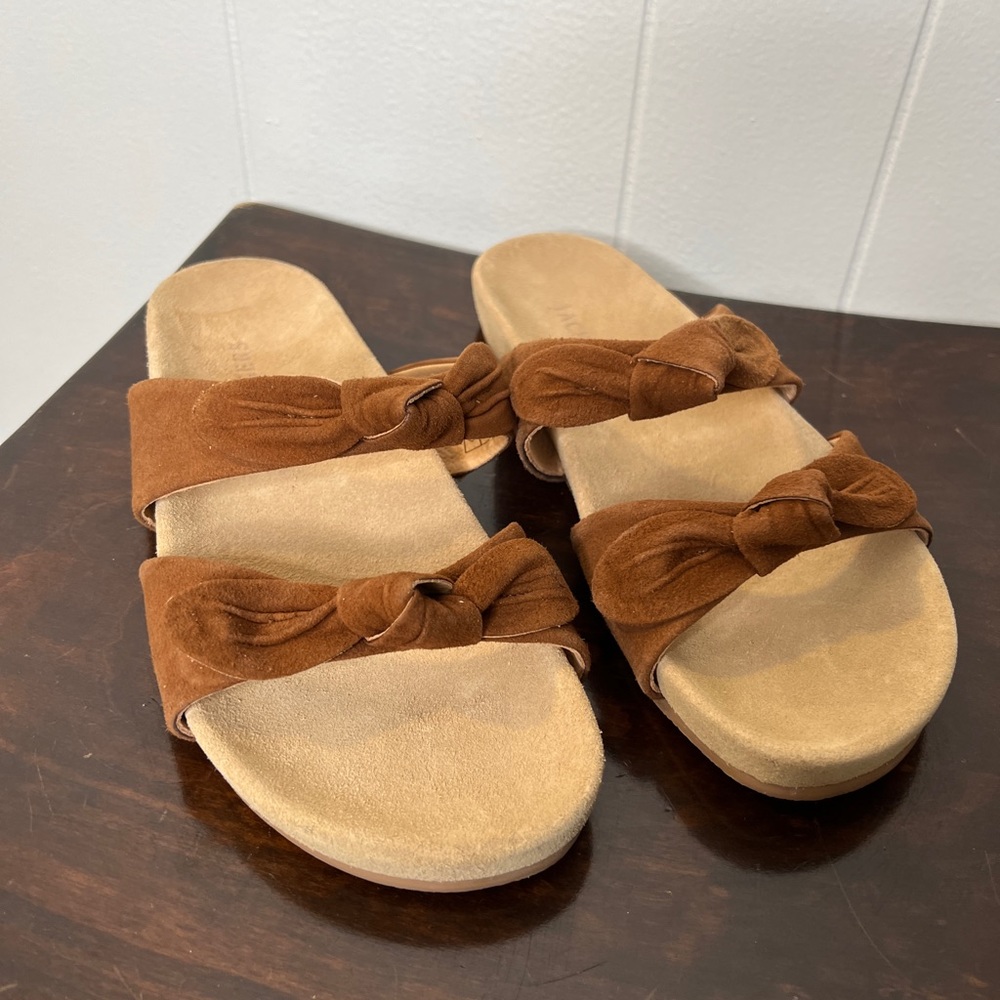Jack Rogers 8.5 brown double knot slide sandal